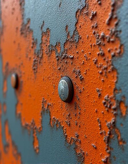 Macro shot of weathered metal textures