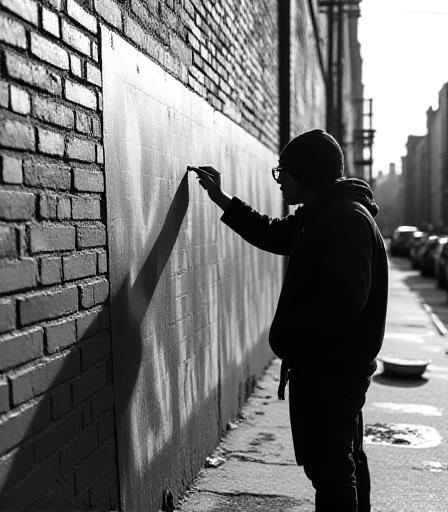 Black and white street photography in Brooklyn